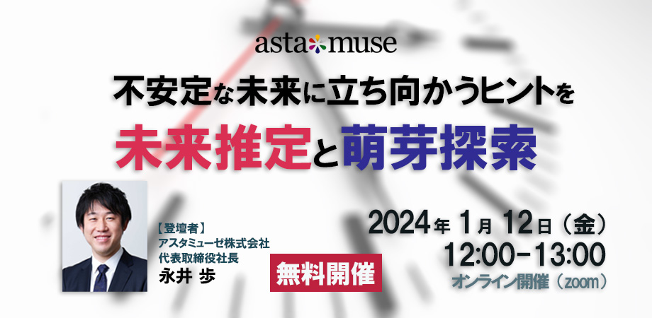 不安定な未来に立ち向かうヒントを ～未来推定と萌芽探索～