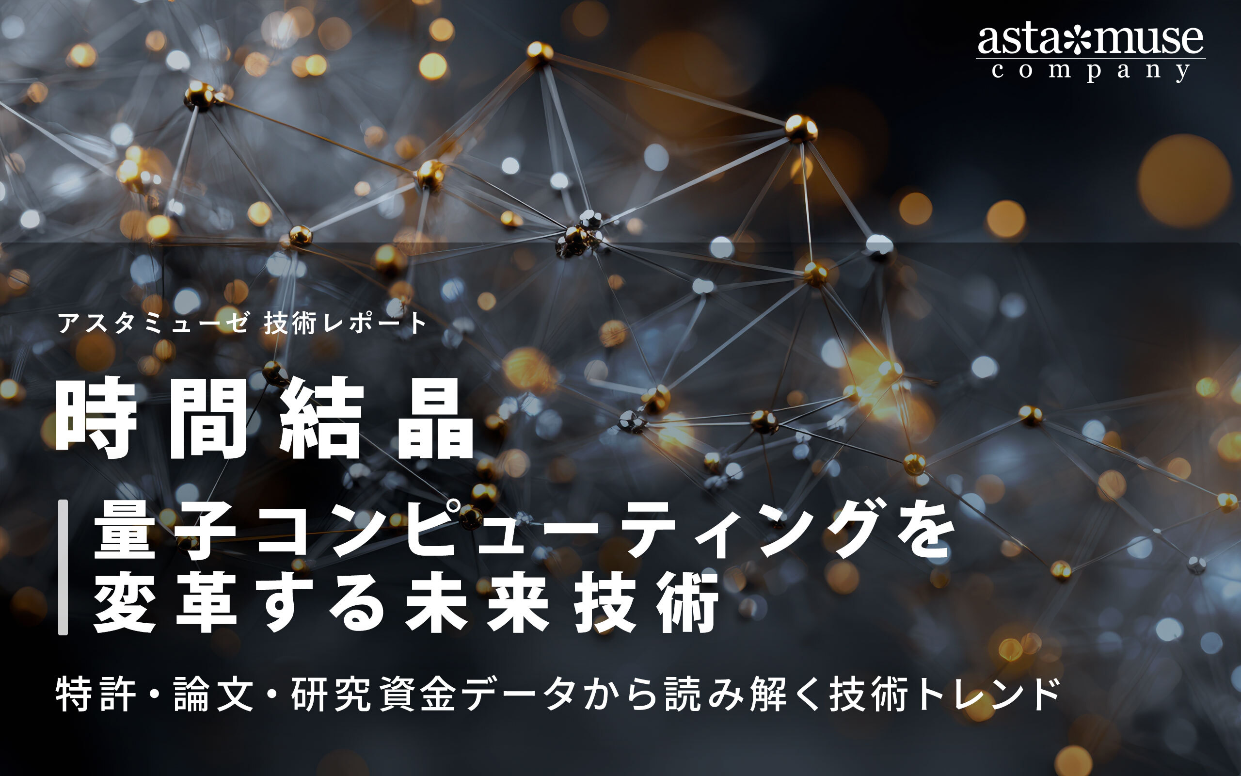 時間結晶：量子コンピューティングを変革する未来技術 ～特許・論文・研究資金データから読み解く技術トレンド～