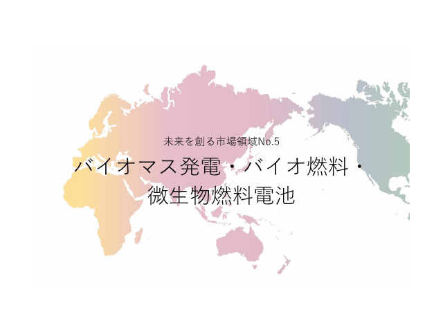 未来を創る市場領域No.5_バイオマス発電・バイオ燃料・微生物燃料電池（未来を創る2030年の有望成長領域レポート138）_Premium